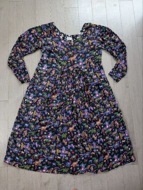 Vintage Primitives Bold Eclectic Pattern Dress Size Medium